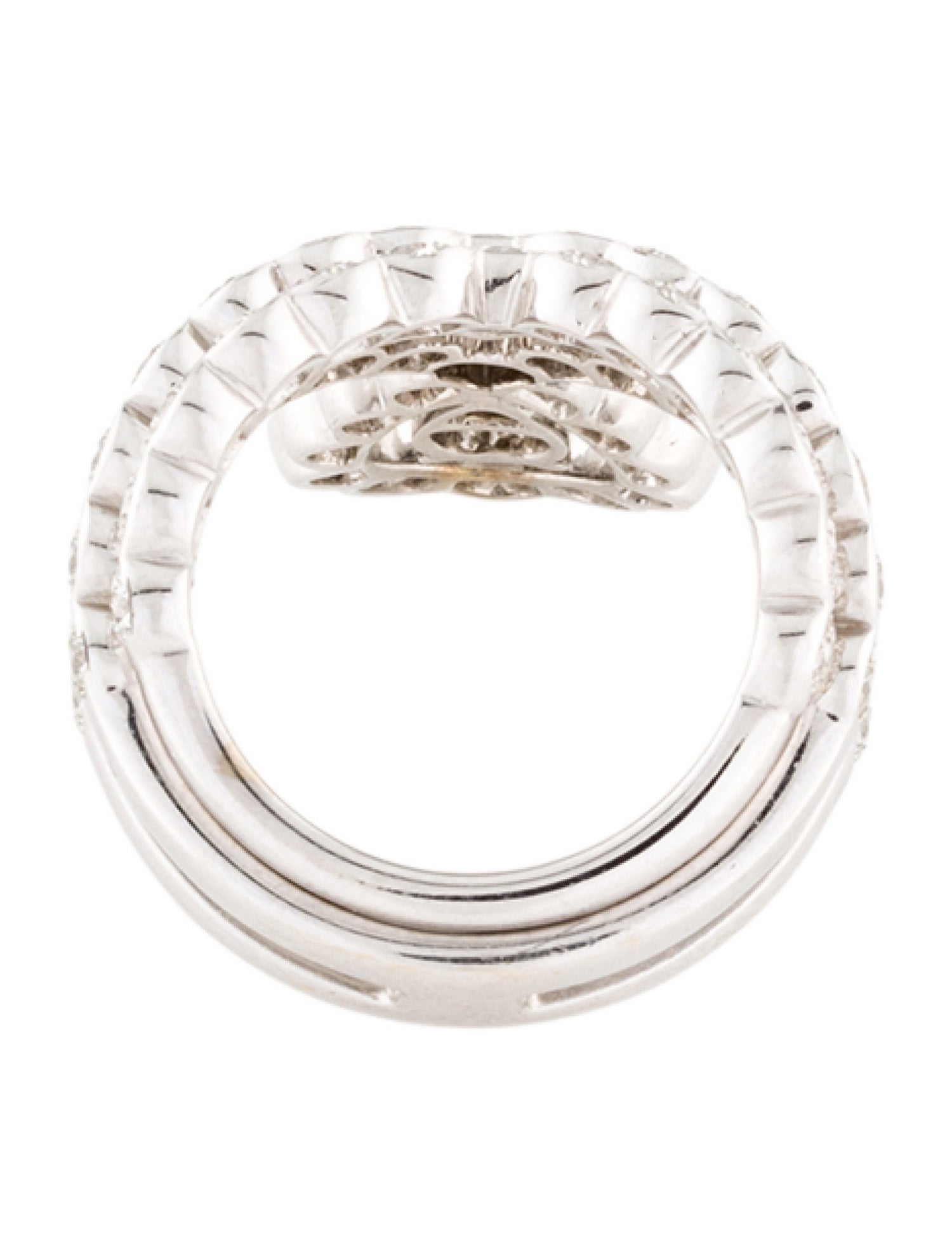 Hearts on Fire 18K 3.81ctw Diamond Aerial Regal Scroll Ring Set